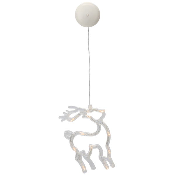 DECORAȚIUNE FESTIVĂ PENTRU FEREASTRĂ LED CU SUCTIE PE BATERII 10L MIX 6 MODELE *4017