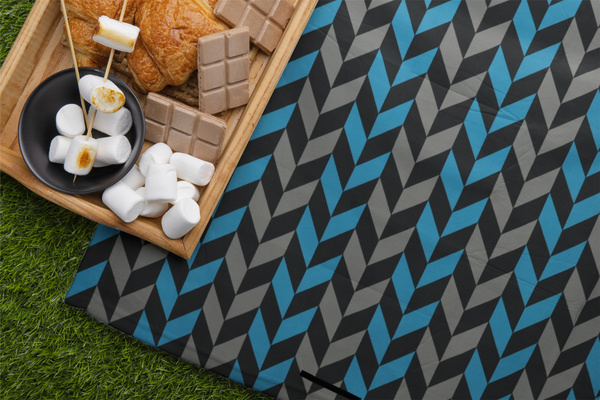 Pătură de picnic 200x200 CM cu izolație și model romb *5783