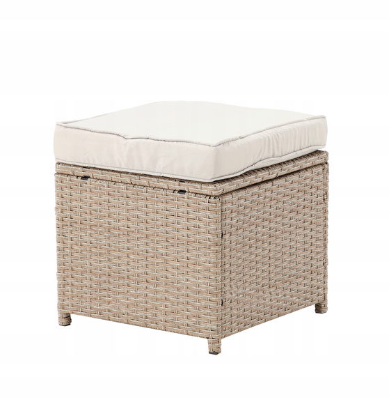 ZESTAW MEBLI OGRODOWYCH "CESME" NAROŻNIK + STÓŁ+ 2 PUFY