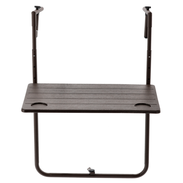 HANGING BALCONY FOLDING TABLE 60 x 64 x 73-78.5-83.5 BROWN *1039