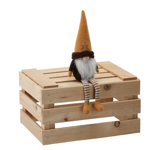 CHRISTMAS GNOME 40 CM WITH HANGING LEGS MIXED COLORS