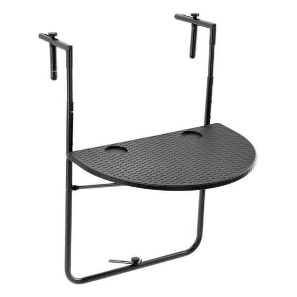 HANGING BALCONY FOLDING TABLE 60 x 64 x 73-78.5 -83.5 BLACK *1022