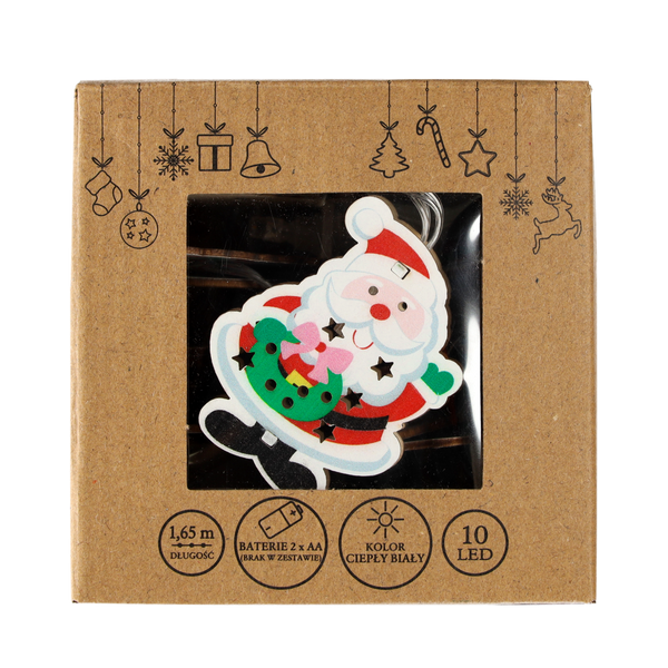 LED LIGHTS 10L BATTERY-POWERED SANTA CLAUS