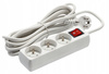 EXTENSION CORD POWER STRIP WITH SWITCH 3 SOCKETS 5M WHITE