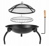 GARDEN FIRE PIT WITH COVER AND POKER 56 x 56 x 39,5 CM