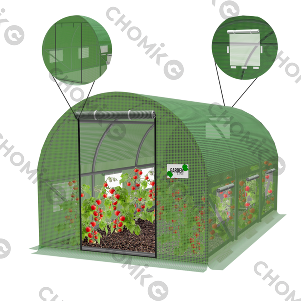 GARDEN POLY TUNNEL 3 SEGMENT GREEN NEW SOLUTION 3 X 2 X 2 M