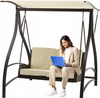 GARDEN SWING MADE OF TECHNORATTAN 166 X 130 X 170 CM BROWN PREMIUM