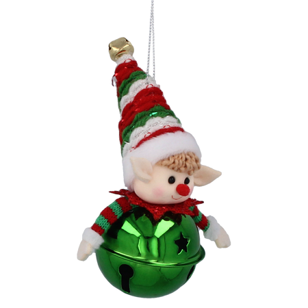 CHRISTMAS DECORATION - BELL ELF MIX DESIGNS 5 x 12 CM