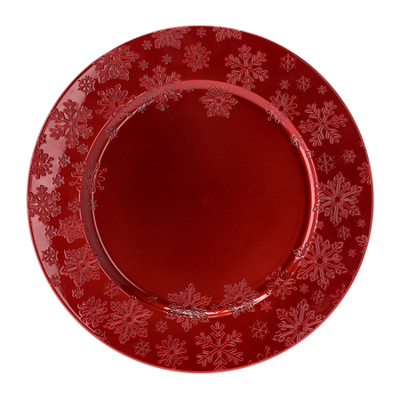 PLATE 33 x 33 x 2 CM RED CHRISTMAS