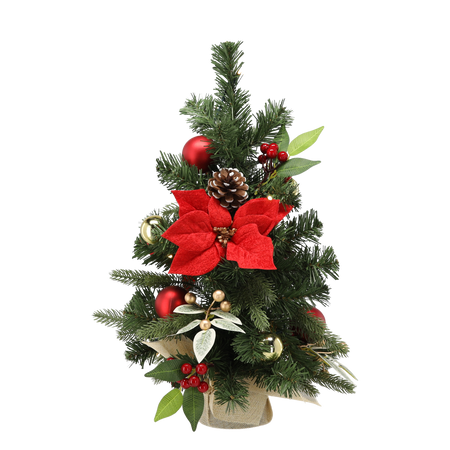 CHRISTMAS TREE LED 50 CM RED-GOLD