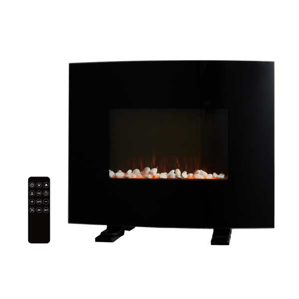 Nástenný/stojanový krb s efektem plameňa - 61 x 13,5 x 48 cm - 1000/2000W