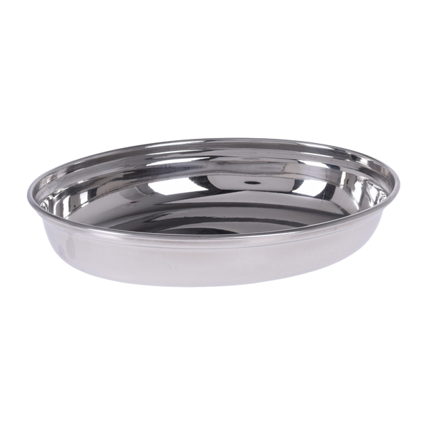 STAINLESS STEEL OVAL TRAY 25.5X18
