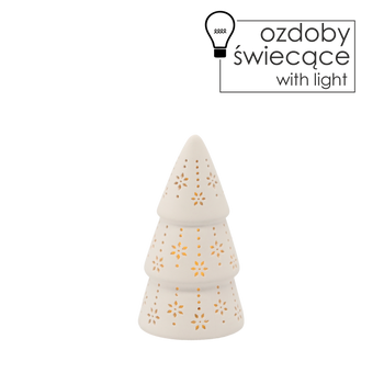 FIGURKA BOŻONAR. - SVÍTÍCÍ LED STROMEČEK 6,5 x 6,5 x 13 CM balení=6 ks *5777