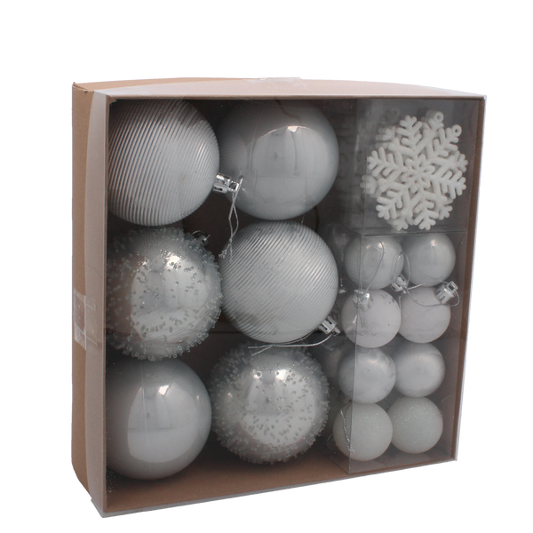 SET OF 30 CHRISTMAS TREE DECORATIONS MIX