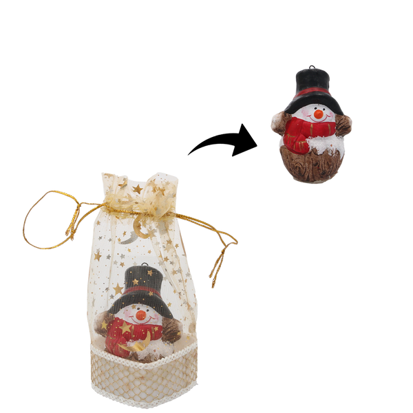 FIGÚRKA BOŽIEHO NARODENIA – MIKULÁŠ / SNEHULIAK V VACÍKU 4 x 3 x 6 CM balenie=16 ks *5104