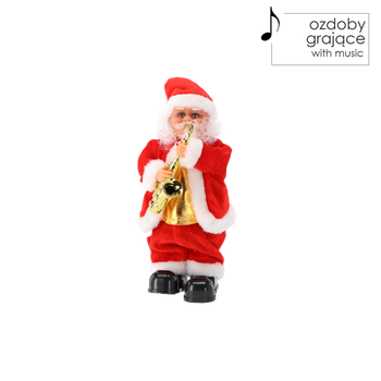 SANTA CLAUS WITH SAX - PLAYING 30,5 CM