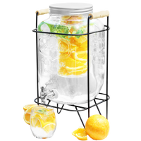 JAR 8L WITH METAL LID, TAP AND FRUIT/ICE CONTAINER