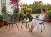 ZESTAW MEBLI OGRODOWYCH (2 KRZESŁA, STOLIK) - SZARY