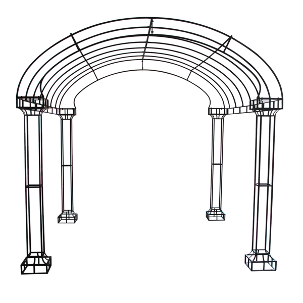 ALTANA OGRODOWA 300 x 300 x 288 CM ŁUKOWA ANTYCZNA CZERŃ *8192