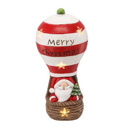 FIGURINE OF THE NATIVITY SCENE - SANTA IN A BALLOON 20 X 20 X 43 CM LED