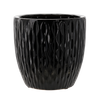 CERAMIC COVER FOR A POT 39 x 39 x 39 CM BLACK GLOSSY