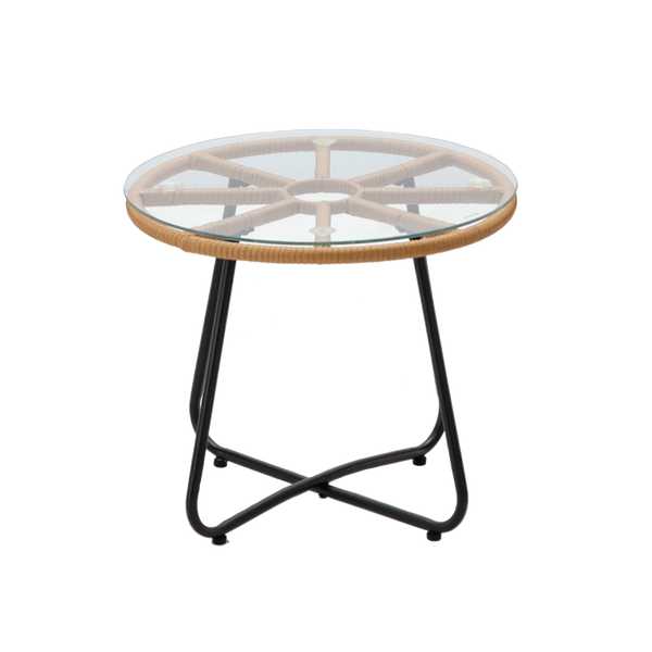 SET DE MOBILIER PENTRU GRĂDINĂ (2 SCUNE, MASĂ) - MARRON, PERNE - GRI *3408