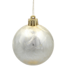 SET OF 30 ORNAMENTS 6 CM  IN TUBE CHAMPAGNE/GRAY/WHITE