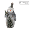 FIGURĂ DE CRĂCIUN - PERSOANĂ DE ZĂPADĂ CU BRAZ DE CRĂCIUN 21,4 X 13,2 X 44 CM LED *1360