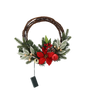 CHRISTMAS WREATH HANGING LED 30 CM RED-GOLD