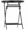 Masă rotundă pliabilă 60 x 70 cm negru *6636