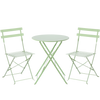 SET DE MOBILIER PENTRU GRĂDINĂ VERDE (MASĂ ROTUNDĂ + 2 SCAUNE) *5134