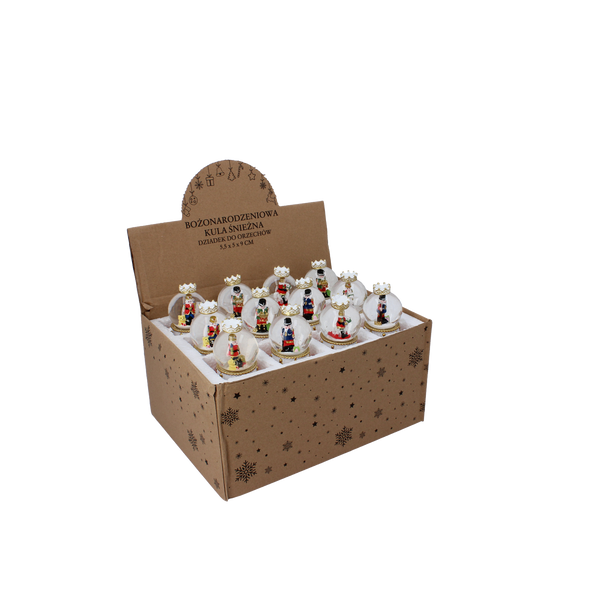 BOLUL DE ZĂPADĂ DE CRĂCIUN - CĂPCÂLĂ CA LA NUC 5,5 x 5 x 9 CM MIX DE MODELE disp=12buc *5683