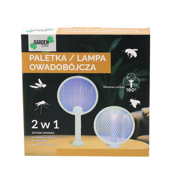 PALETKA OWADOBÓJCZA 2W1 Z 3 DIODAMI UV USB-C *0442