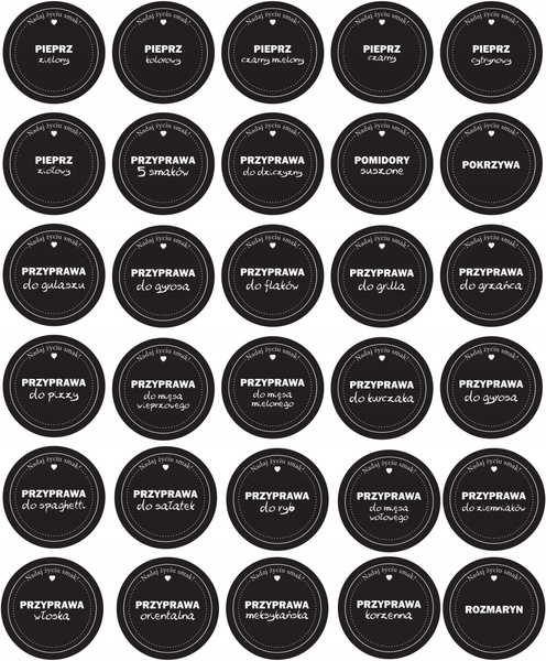 SET OF 120 SPICE LABELS