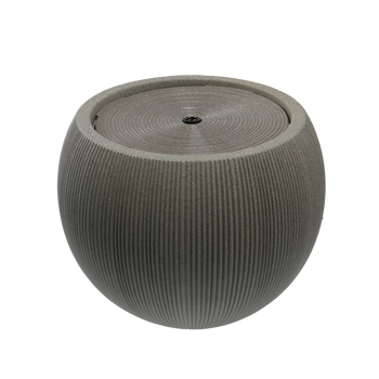 FONTANNA OGRODOWA PLASTIKOWA LED 53 x 53 x 41,5 CM OKRĄGŁA BEŻOWA *5436