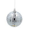 SET OF 6 MIRROR DECO BALLS SILVER 6 CM
