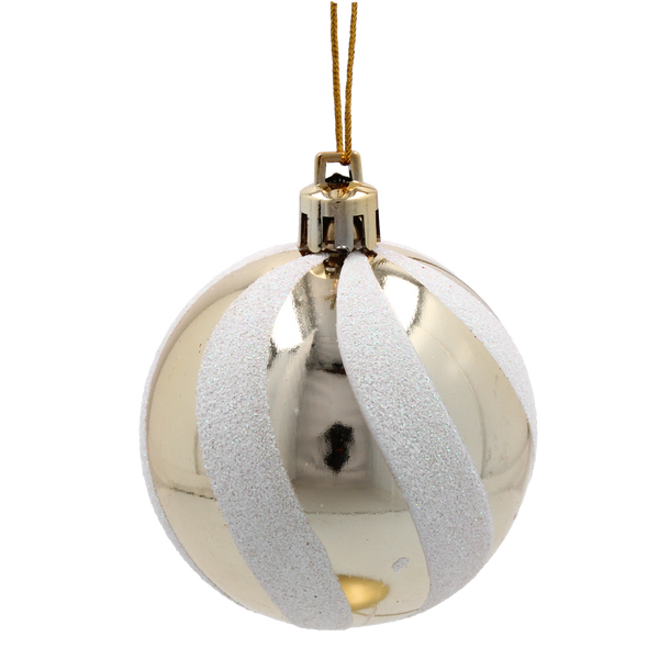 SET OF 24 CHRISTMAS BAUBLES RED, SILVER, GOLD