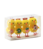 SET OF 4 EASTER DECORATIONS - CHICKS WITH FRUITS 12 x 6 x 3,5 CM DESIGN MIX