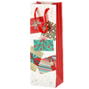 CHRISTMAS GIFT WINE BAG PINK 36 x 12 x 10 CM