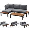 MODULAR ALUMINUM FURNITURE SET "LAGOON" - TABLE /WIM9841/ + 2 SOFAS /WIM9834 x2/
