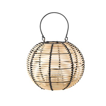 WOODEN LANTERN 29 X 24 CM – NATURAL-BLACK