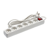 EXTENSION CORD POWER STRIP WITH SWITCH 6 SOCKETS 3 M WHITE