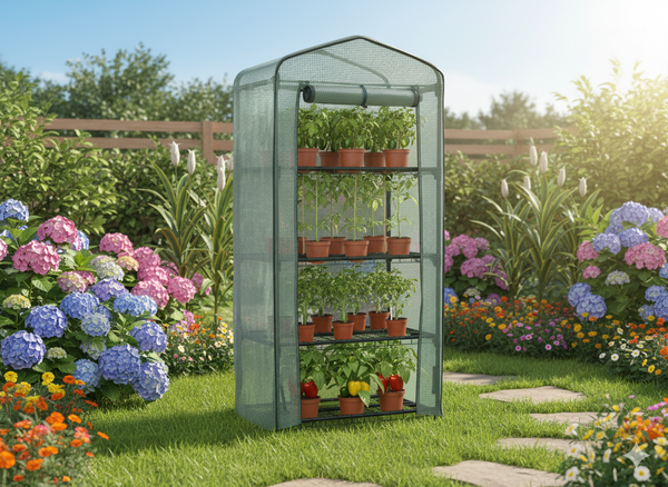 SZKLARNIA OGRODOWA Z CZTEREMA PÓŁKAMI 69 X 49 X H160cm