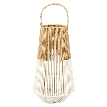 LAMPION 25 x 45 CM S SKLENENOU VNÚTROM DVOJBARVOVÝ *9562