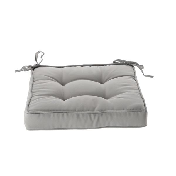 PODUSZKA NA KRZESŁO 40 x 40 x 6 CM JASNOSZARA