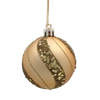 SET OF 8 CHRISTMAS BAUBLES GOLD 6 CM