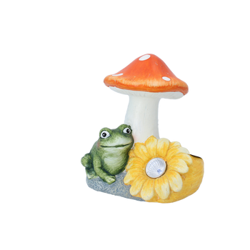 FIGURĂ DE GRĂDINĂ - CIUPERCĂ CU FLOR 13,5 x 11 x 16,5 CM LED ambalaj=4buc *7867