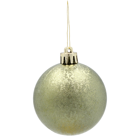 SET OF 30 BAUBLES 6 CM OLIVE/COPPER/GRAPHITE