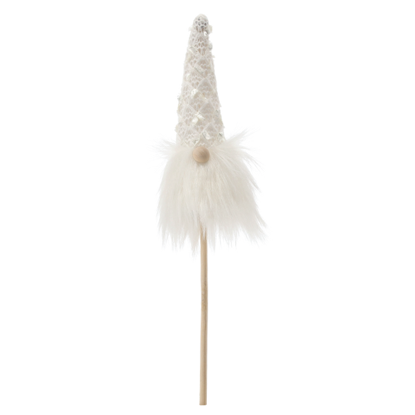 CHRISTMAS GNOME ON A STICK 7 x 3 x 24 CM MIX COLORS