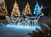 LED CHRISTMAS DEER WITH SLEIGH 1,2 M COLD WHITE + COLD WHITE FLASH IP44
